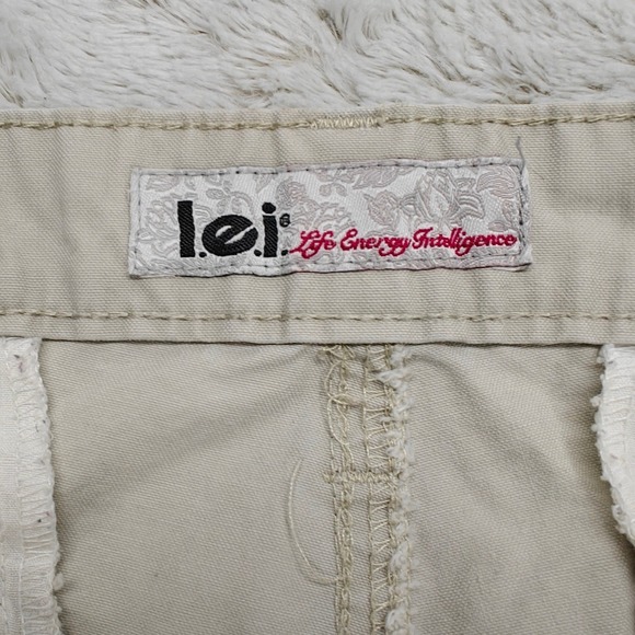 VTG lei Cropped Cargo Pants Juniors 17 Y2K Gorpcore Indie Folk Outdoor Coconut - Picture 3 of 13